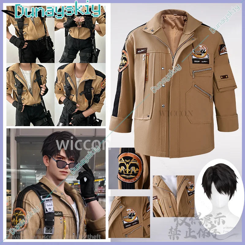 Caleb Cosplay Game Love And Deepspace Xia Yizhou Anime Costume Khaki Flying Jacket Supersonic Handsome Uniform Wigs Customized
Caleb Cosplay Game Love And Deepspace Xia Yizhou Anime Costume Khaki Flying Jacket Supersonic Handsome Uniform Wigs Customized