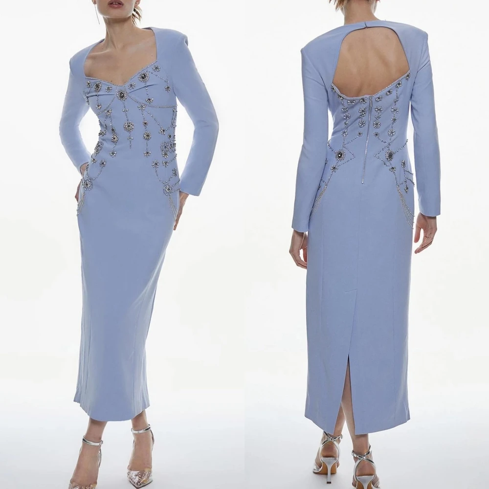 Customized Jersey Beading Birthday A-line Square Neck Bespoke Occasion Gown Midi Dresses
Customized Jersey Beading Birthday A-line Square Neck Bespoke Occasion Gown Midi Dresses