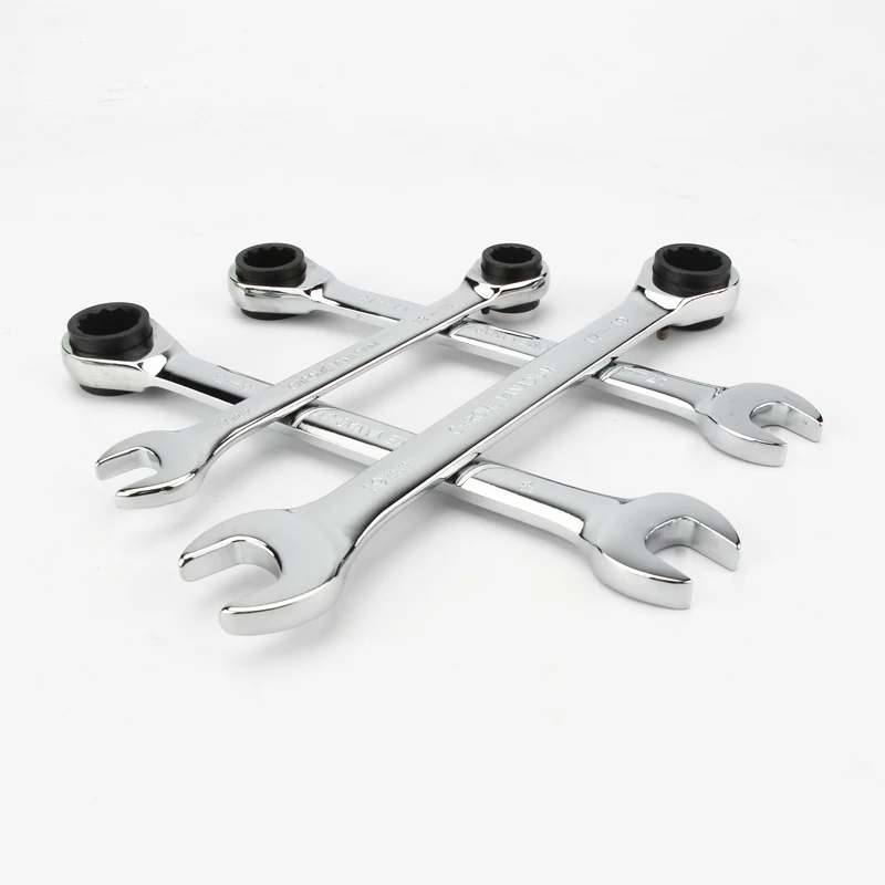 1pcs Three-purpose Ratchet Wrench Double-headed Bidirectional Automatic Opening Plum Blossom Quick Fork 6-8-9-11-14-17-22-24mm
1pcs Three-purpose Ratchet Wrench Double-headed Bidirectional Automatic Opening Plum Blossom Quick Fork 6-8-9-11-14-17-22-24mm
