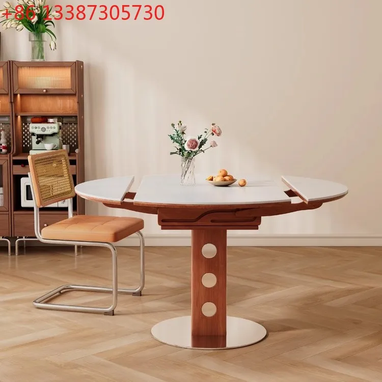 Slate retractable dining table Modern simple rectangular household foldable dining table
Slate retractable dining table Modern simple rectangular household foldable dining table