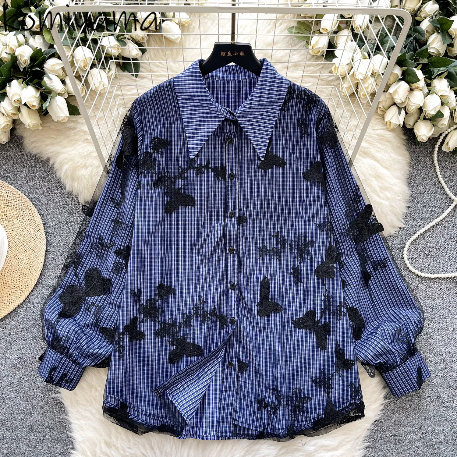 Bow Embroidery Mesh Blusas Mujer Plaid Shirts & Blouses Loose Sweet Camisas 2025 Spring New Women Clothing Korean Trendy Ropa
Bow Embroidery Mesh Blusas Mujer Plaid Shirts & Blouses Loose Sweet Camisas 2025 Spring New Women Clothing Korean Trendy Ropa