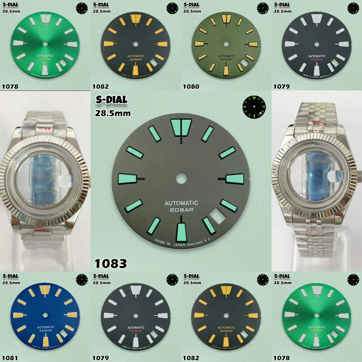 SKO NH35/NH36 28,5 мм S-Logo X007 Diver Green Luminous Mod Part для автоматических мужских часов, аксессуары для модификации часов
SKO NH35/NH36 28,5 мм S-Logo X007 Diver Green Luminous Mod Part для автоматических мужских часов, аксессуары для модификации часов