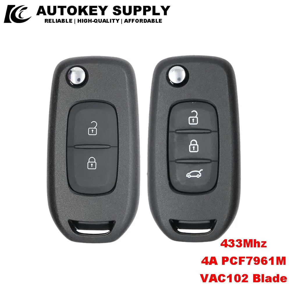 Autokeysupply 2/3 Buttons VAC102 Blade Remote Key 433MHz PCF7961M 4A Chip FCC:CWTWB1G767 For Renault
Autokeysupply 2/3 Buttons VAC102 Blade Remote Key 433MHz PCF7961M 4A Chip FCC:CWTWB1G767 For Renault