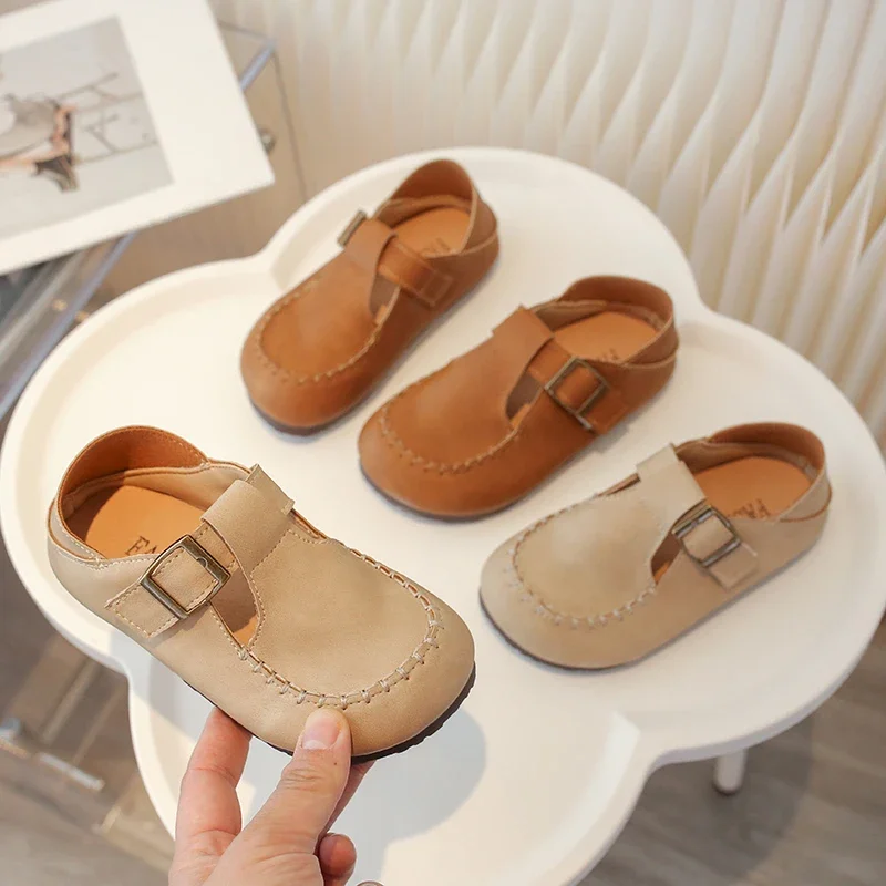 Children's Leather Shoes Simple Color Girls Causal Shoes Fashion Versatile Round-toe Kids Flat Shoes Retro Spring Autumn Soft
Children's Leather Shoes Simple Color Girls Causal Shoes Fashion Versatile Round-toe Kids Flat Shoes Retro Spring Autumn Soft