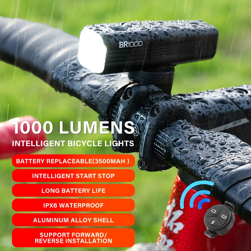TOWILD Bicycle Light 1000LM 3500mAh Battery Replaceable Smart Front Bike Light IPX6 Flashlight MTB Cycling Highlight Headlights
TOWILD Bicycle Light 1000LM 3500mAh Battery Replaceable Smart Front Bike Light IPX6 Flashlight MTB Cycling Highlight Headlights
