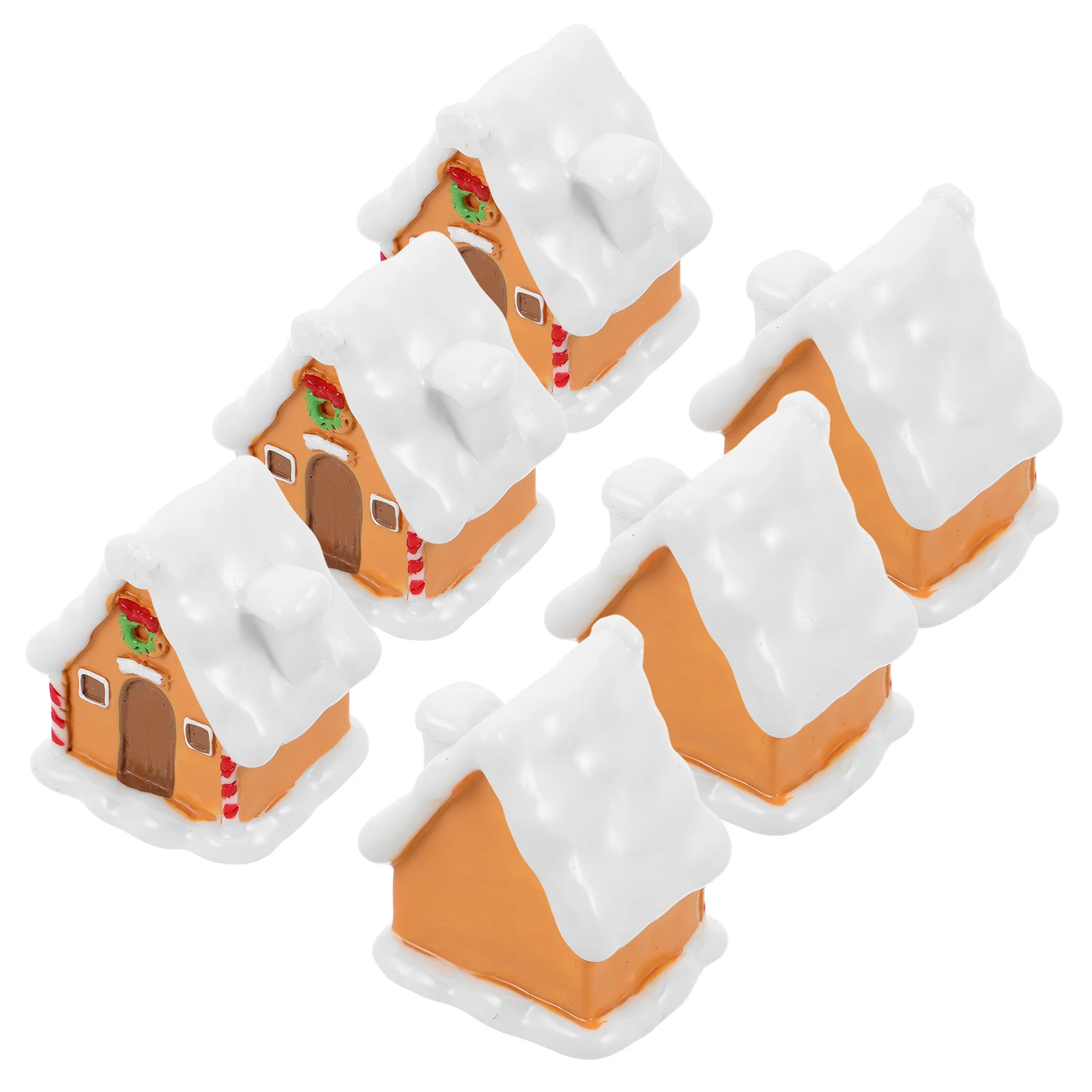 6Pcs Christmas House Ornaments Resin Mini Gingerbread Cottages Lifelike Village Houses Tabletop Holiday Party Xmas Village
6Pcs Christmas House Ornaments Resin Mini Gingerbread Cottages Lifelike Village Houses Tabletop Holiday Party Xmas Village