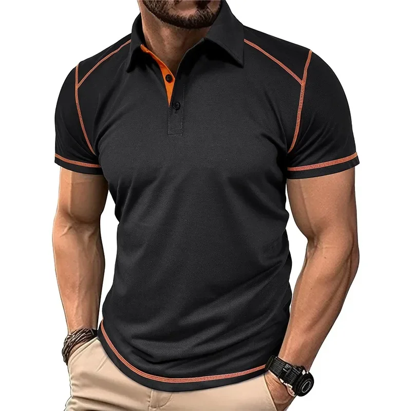 Men's Short -sleeved Polo Shirt 2025 New Summer Clothes European and American Men Color Matching Lapel Polo Uniforms
Men's Short -sleeved Polo Shirt 2025 New Summer Clothes European and American Men Color Matching Lapel Polo Uniforms
