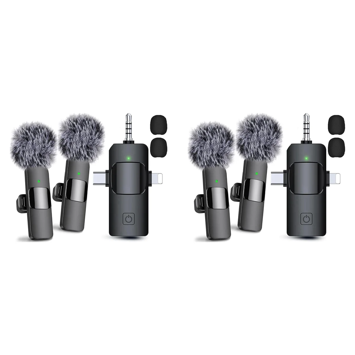 AT42 2X 3 in 1 Wireless Lavalier Microphones for , Android, USB-C Microphone, Mini Microphone with Noise Reduction
AT42 2X 3 in 1 Wireless Lavalier Microphones for , Android, USB-C Microphone, Mini Microphone with Noise Reduction