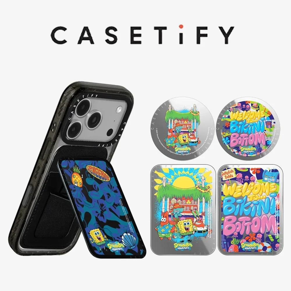 CASETiFY X SpongeBob SquarePants Series Magnetic Phone Holder Card Pack for iPhone 17 16 15 14 13 12 for Samsung S25 S26 A57 A36
CASETiFY X SpongeBob SquarePants Series Magnetic Phone Holder Card Pack for iPhone 17 16 15 14 13 12 for Samsung S25 S26 A57 A36