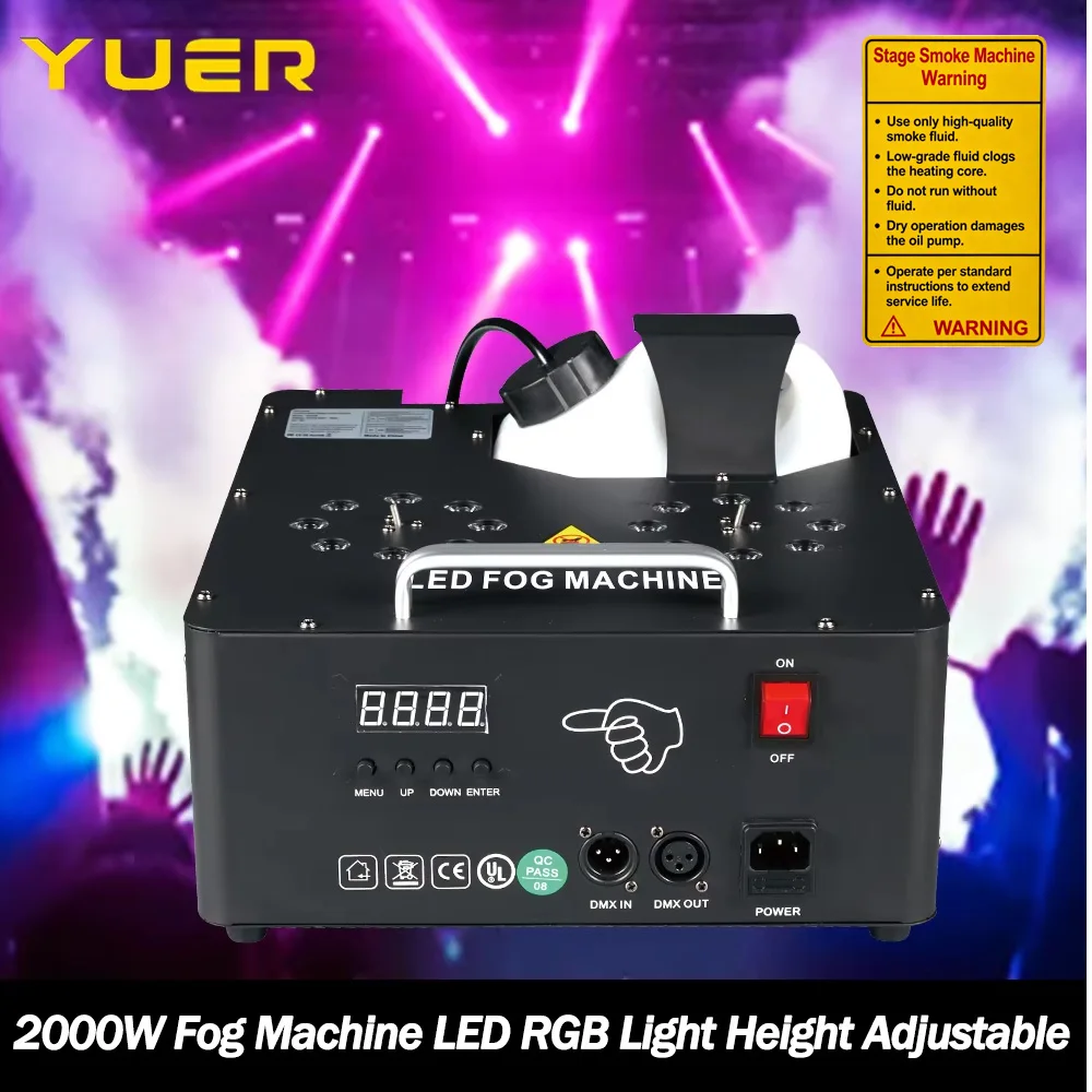 2000 Вт дымовая туманная машина со светодиодной RGB-подсветкой, беспроводной пульт дистанционного управления, регулируемый по высоте для DJ, дискотеки, вечеринки, рождественского свадебного бара
2000 Вт дымовая туманная машина со светодиодной RGB-подсветкой, беспроводной пульт дистанционного управления, регулируемый по высоте для DJ, дискотеки, вечеринки, рождественского свадебного бара