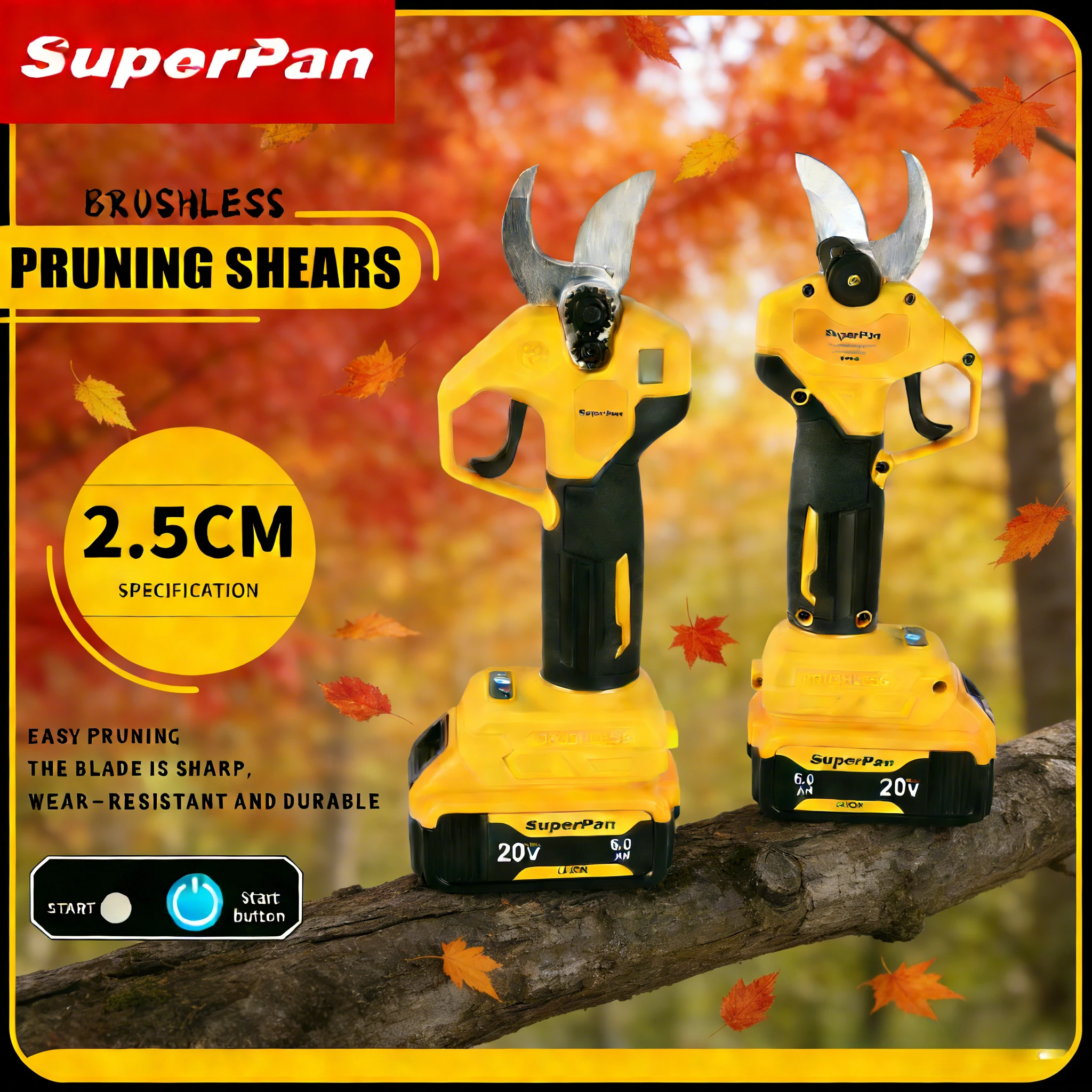 SuperPan Electric Pruning Scissors herramientas 2.5cm Cutting, Labor-Saving for Flower Tree Pruning for dewalt 20V battery pin
SuperPan Electric Pruning Scissors herramientas 2.5cm Cutting, Labor-Saving for Flower Tree Pruning for dewalt 20V battery pin