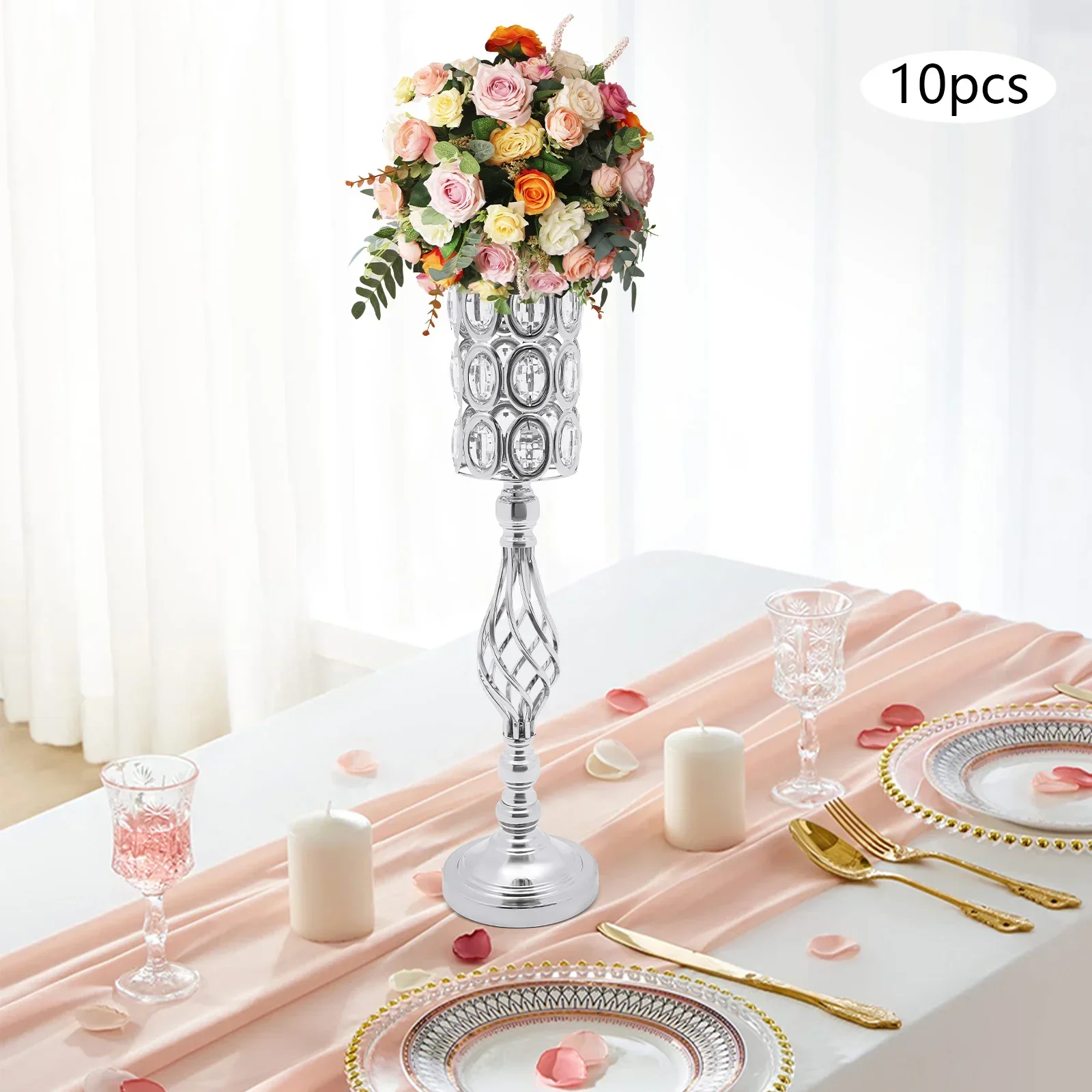 Набор свадебных ваз из 10 предметов, высота 61 см, гальваническое серебро, центральная часть для украшения вечеринки
Набор свадебных ваз из 10 предметов, высота 61 см, гальваническое серебро, центральная часть для украшения вечеринки