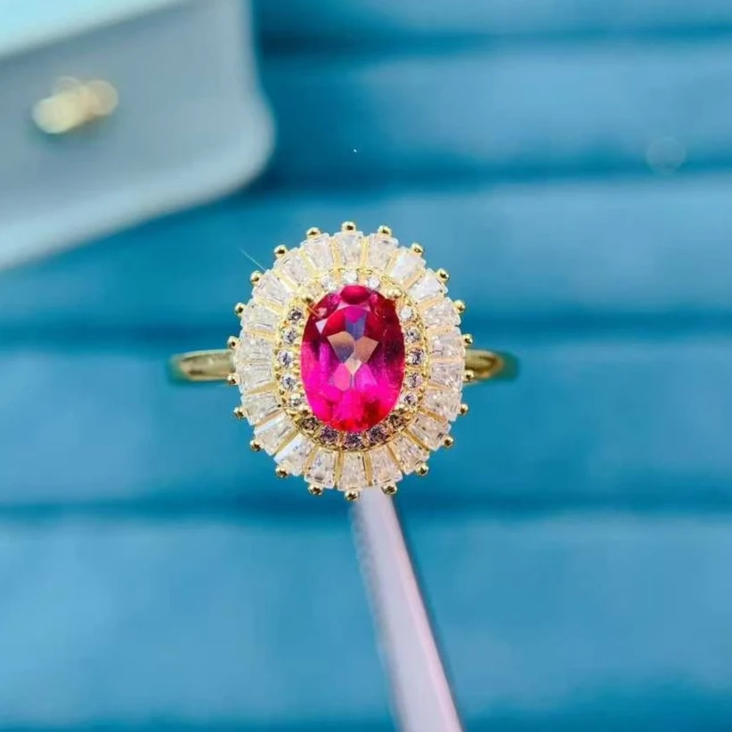 VVS Grade Pink Topaz Ring 6mm X 8mm 1ct Natural Topaz Silver Ring with Certificate 3 Layers Gold Plated Silver Gemstone Jewelry
VVS Grade Pink Topaz Ring 6mm X 8mm 1ct Natural Topaz Silver Ring with Certificate 3 Layers Gold Plated Silver Gemstone Jewelry