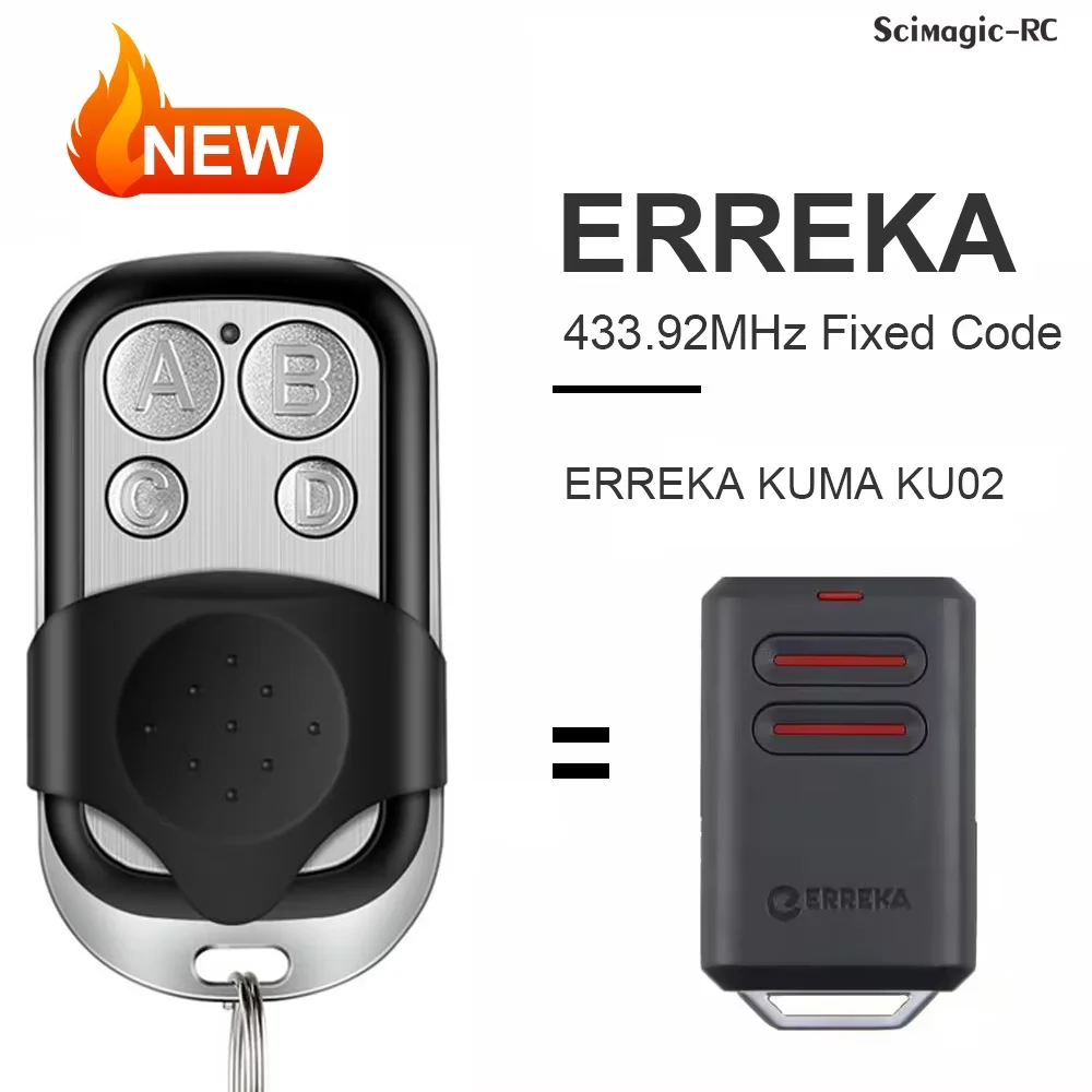 For ERREKA LUNA 2 / LUNA 3 / RESON 1 / RESON 2 / KUMA KU02 Duplicator 433.92MHz Fixed Code Remote Control Garage Door/Gate Opene
For ERREKA LUNA 2 / LUNA 3 / RESON 1 / RESON 2 / KUMA KU02 Duplicator 433.92MHz Fixed Code Remote Control Garage Door/Gate Opene