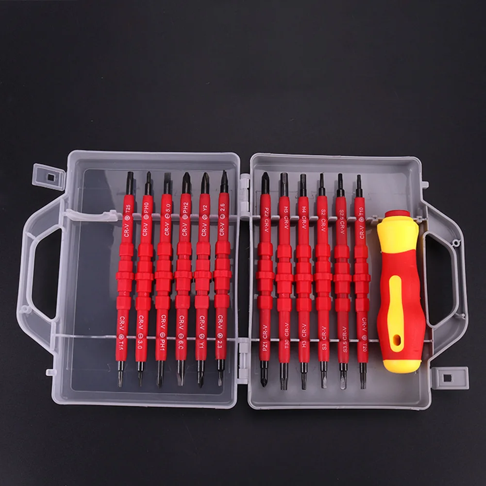24in1 Insulated Electrician Screwdriver Set Magnetic Multifunctional For Electrical Work Receptacle Screwdriver Multi-Tool
24in1 Insulated Electrician Screwdriver Set Magnetic Multifunctional For Electrical Work Receptacle Screwdriver Multi-Tool 
