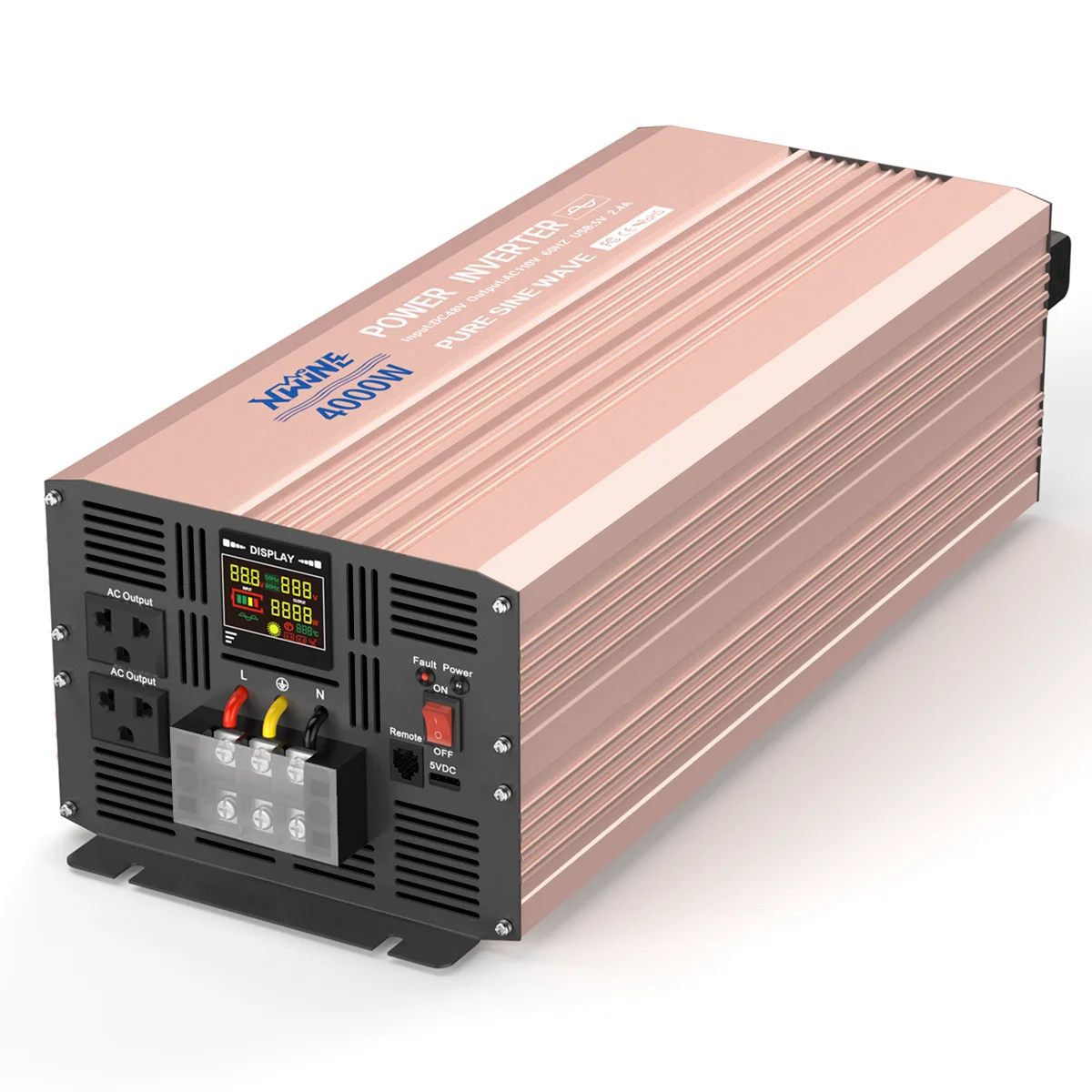 4000w Dc12v 24v 48v to Ac100v 120v 220v 240v Pure Sine Wave Inverter Peak Power 8000w High Frequency Home Use Power Inverter
4000w Dc12v 24v 48v to Ac100v 120v 220v 240v Pure Sine Wave Inverter Peak Power 8000w High Frequency Home Use Power Inverter
