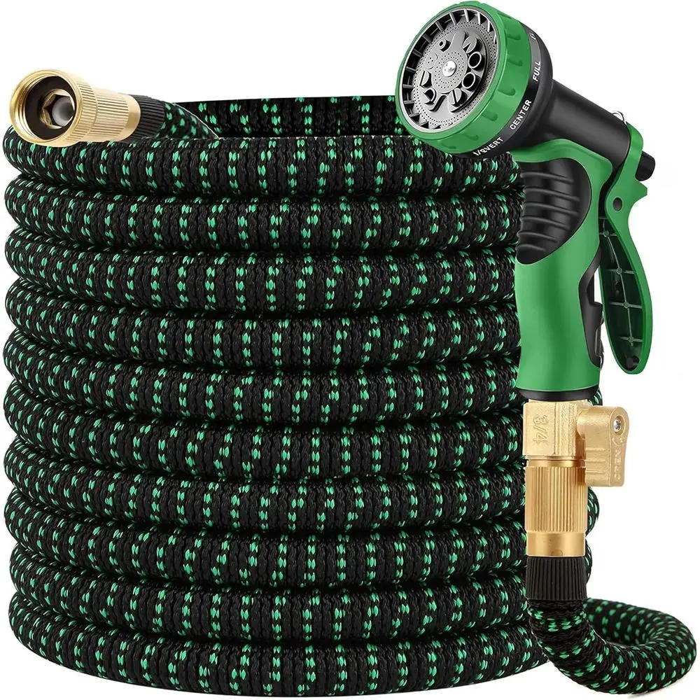 Expandable Garden Hose - 150ft Lightweight Flexible Water Hose with 3/4 Solid Fittings and 4-Layer Latex Cores
Expandable Garden Hose - 150ft Lightweight Flexible Water Hose with 3/4 Solid Fittings and 4-Layer Latex Cores