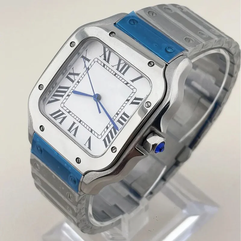 Square watch 38mm 316L stainless steel sapphire glass transparent back cover suitable for NH35 automatic movement
Square watch 38mm 316L stainless steel sapphire glass transparent back cover suitable for NH35 automatic movement