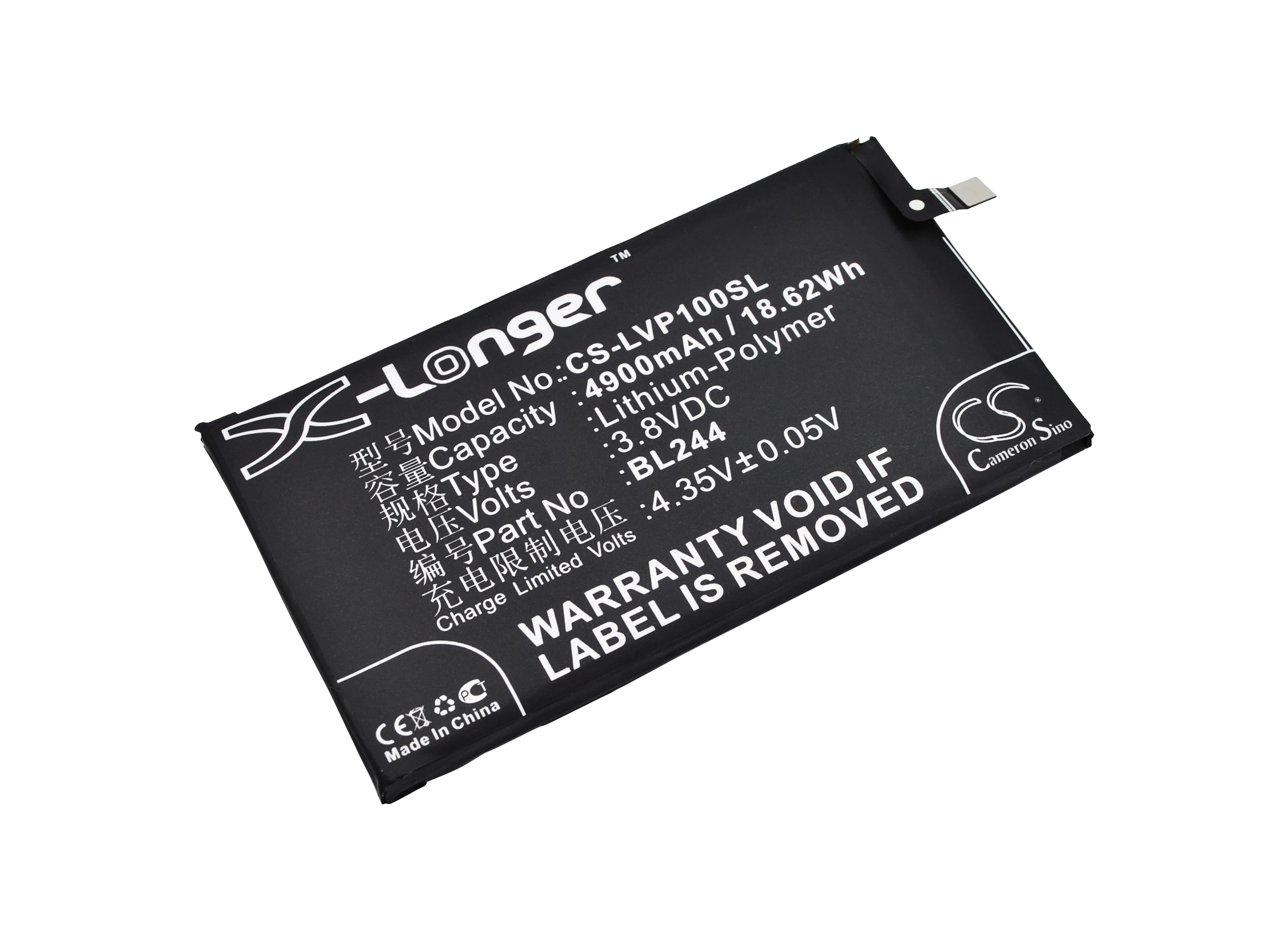 3.8V 4900mAh Mobile, SmartPhone Battery BL244 for Lenovo P1 Turbo, P1c58, P1c72, Vibe P1 +TOOLS KIT
3.8V 4900mAh Mobile, SmartPhone Battery BL244 for Lenovo P1 Turbo, P1c58, P1c72, Vibe P1 +TOOLS KIT