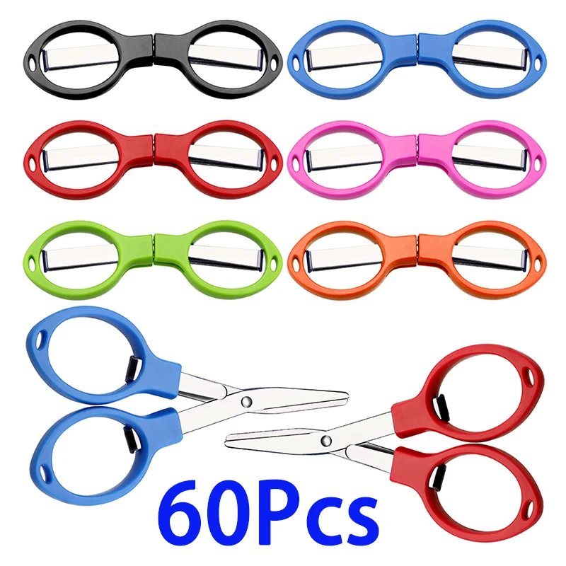 60Pcs Folding Scissors Mini Scissor for Outdoor Glasses Scissors Plastic Office Metal Handle Stainless Steel Scissors
60Pcs Folding Scissors Mini Scissor for Outdoor Glasses Scissors Plastic Office Metal Handle Stainless Steel Scissors