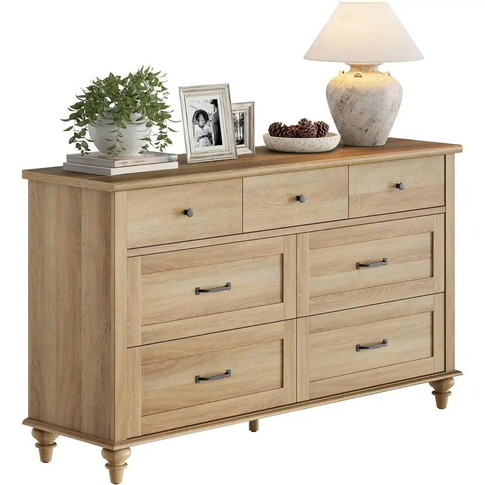 Oak 54 TV Stand with 7 Drawers, Entertainment Center for Living Room or Bedroom
Oak 54 TV Stand with 7 Drawers, Entertainment Center for Living Room or Bedroom