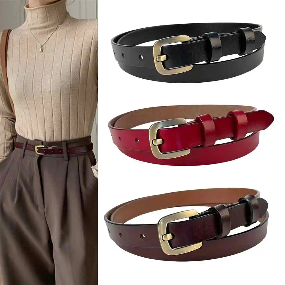 Women's Genuine Leather Belt With Gold Metal Buckle Luxury Casual Fashion All Match Cow Leather Belts for Jeans Dresses
Women's Genuine Leather Belt With Gold Metal Buckle Luxury Casual Fashion All Match Cow Leather Belts for Jeans Dresses