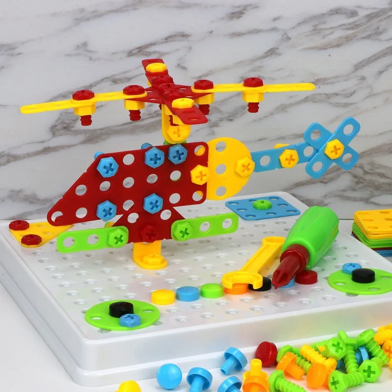 Drilling Screw 3D Creative Mosaic Puzzle Toys For Children Building Bricks Toys Kids DIY Electric Drill Set Boys Educational Toy
Drilling Screw 3D Creative Mosaic Puzzle Toys For Children Building Bricks Toys Kids DIY Electric Drill Set Boys Educational Toy