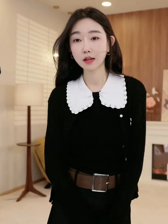 Sweet Doll Collar Sleeveless Knitted Sweater Oudockee French Style Slim Fit Winter Collection Hbag2254T
Sweet Doll Collar Sleeveless Knitted Sweater Oudockee French Style Slim Fit Winter Collection Hbag2254T
