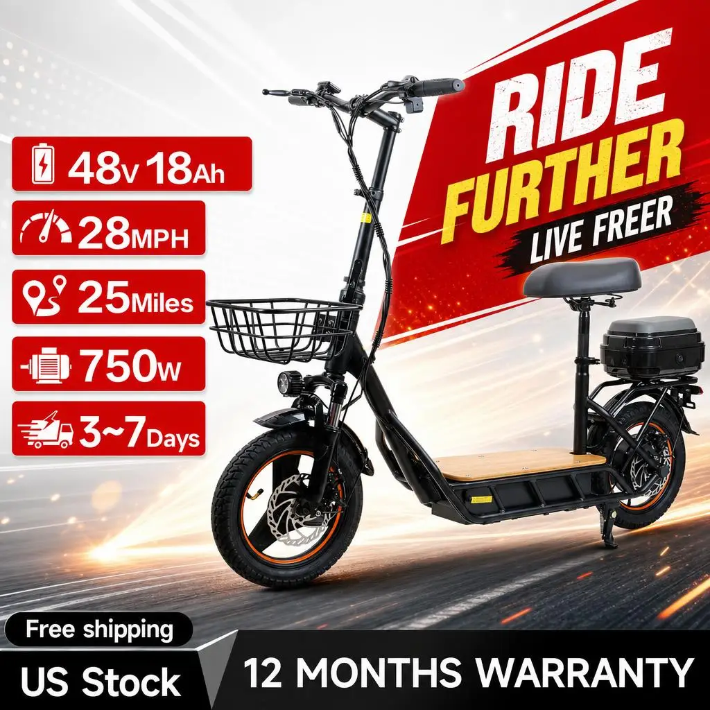 FREEBOY H14 Adult Electric Scooter 750W Motor 48V 18Ah Battery 14 Inch Tire city Folding Scooter
FREEBOY H14 Adult Electric Scooter 750W Motor 48V 18Ah Battery 14 Inch Tire city Folding Scooter