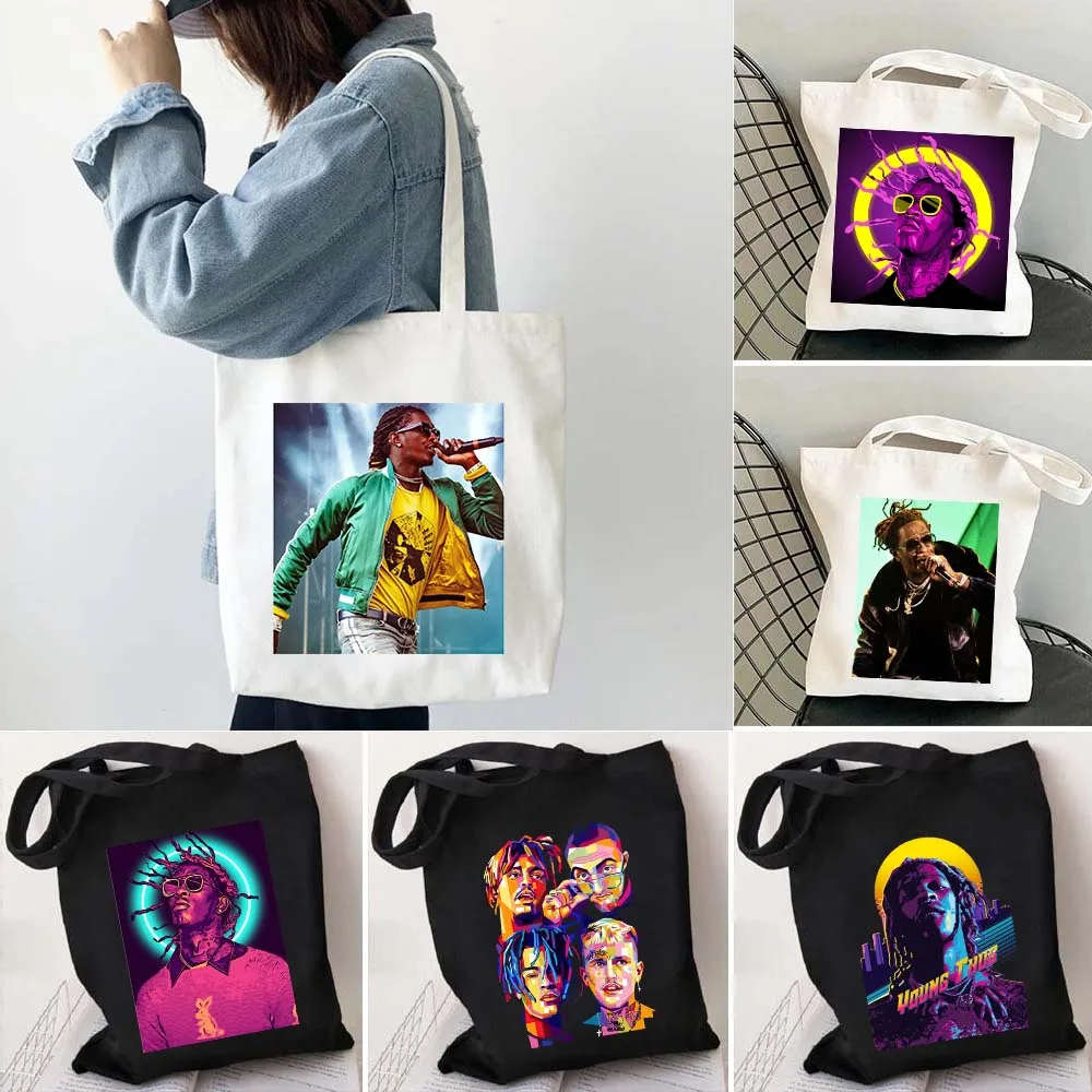 Rapper Young Thug Graphic Men Fashion Hip Hop Street Style YoungBoy Never Broke Again Canvas Shoulder Handbag Tote Shopper Bags
Rapper Young Thug Graphic Men Fashion Hip Hop Street Style YoungBoy Never Broke Again Canvas Shoulder Handbag Tote Shopper Bags