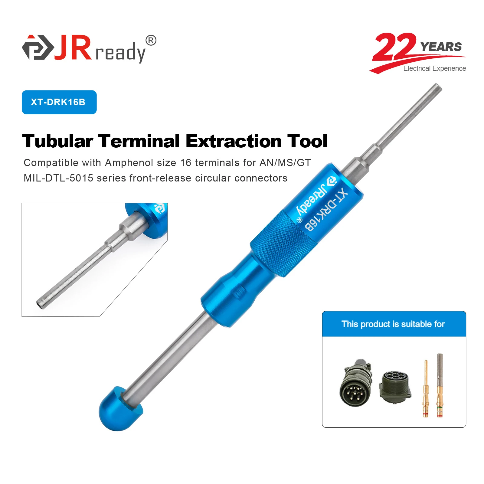 JRready XT-DRK16B Tubular Terminal Extraction Tool
JRready XT-DRK16B Tubular Terminal Extraction Tool