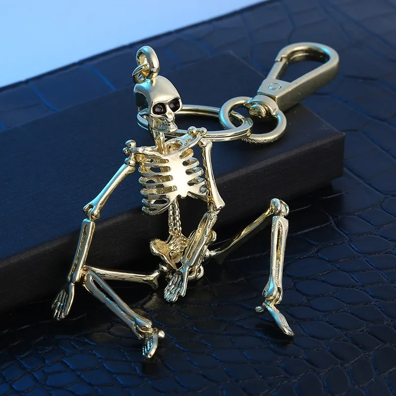 Vintage Skeleton Keychain Ring Chain Joint Movable Personalized Punk Style Key Chain for Bags Pendant Accessories Jewelry Gifts
Vintage Skeleton Keychain Ring Chain Joint Movable Personalized Punk Style Key Chain for Bags Pendant Accessories Jewelry Gifts