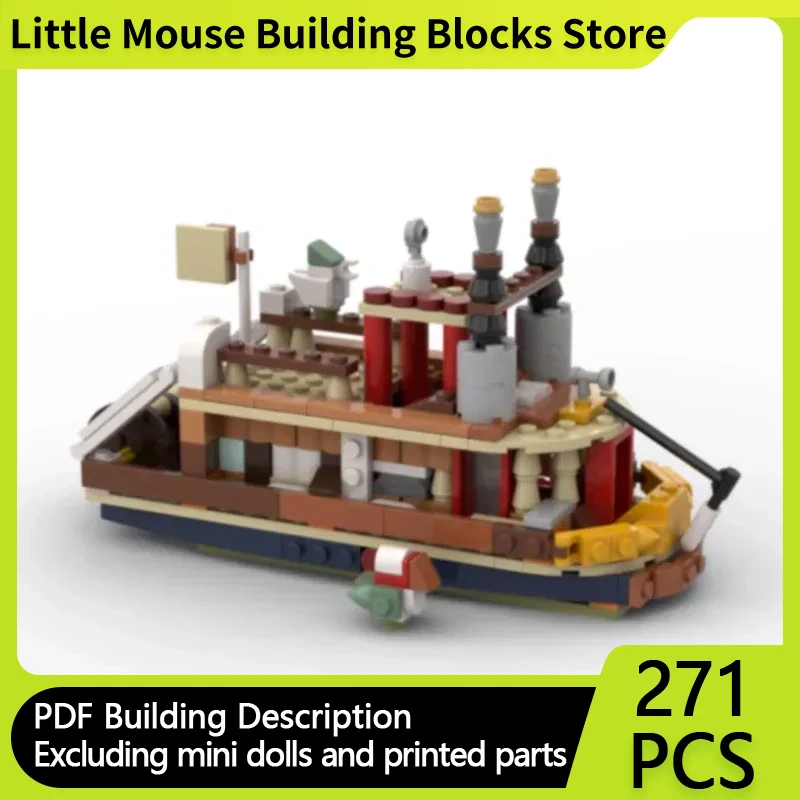 City Ship Model Model MOC Building Bricks Small Mini Steamboat Modular Technology Gifts Children Suit Toys Holiday Assemble
City Ship Model Model MOC Building Bricks Small Mini Steamboat Modular Technology Gifts Children Suit Toys Holiday Assemble