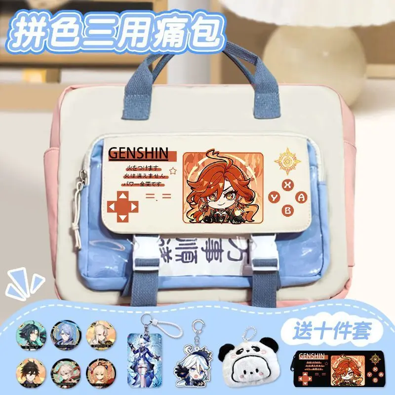 Genshin Impact Crossbody New Maveka Ipha Pain Student Tutoring Single Shoulder Backpack Large Capacity Laptop Bag A 
Genshin Impact Crossbody New Maveka Ipha Pain Student Tutoring Single Shoulder Backpack Large Capacity Laptop Bag A