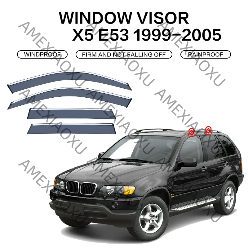 For BMW X5 E53 E70 F15 G05 Window visor Accessories Bright Strip Wind Deflectors Visors Rain Guard Door Vent Shades Ventvisor
For BMW X5 E53 E70 F15 G05 Window visor Accessories Bright Strip Wind Deflectors Visors Rain Guard Door Vent Shades Ventvisor