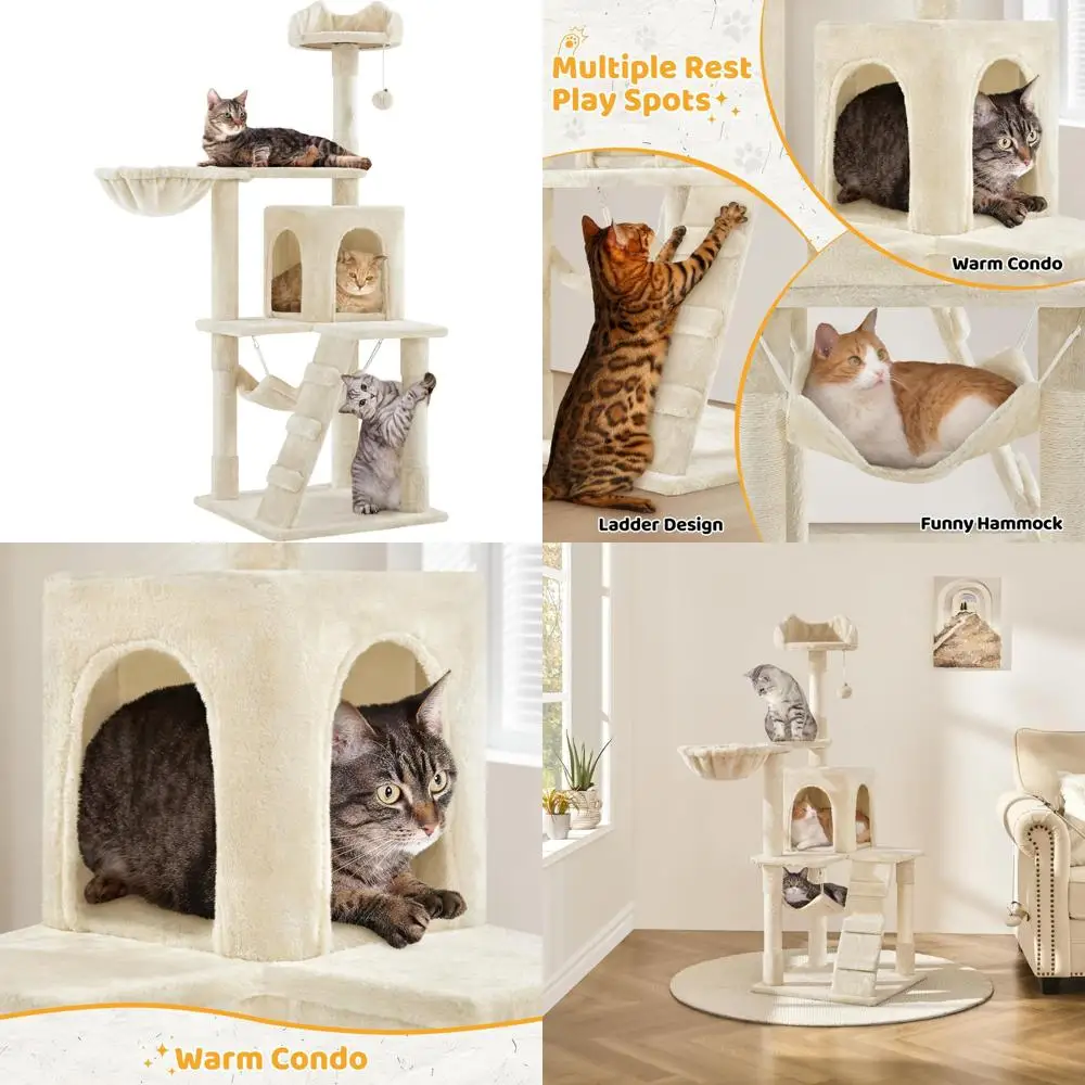 Yaheetech Cat Tree, кошачья башня высотой 54 дюйма для домашних кошек с удлиненной платформой и корзиной, просторная кондоминирование для кошек, забавный гамак, Scra
Yaheetech Cat Tree, кошачья башня высотой 54 дюйма для домашних кошек с удлиненной платформой и корзиной, просторная кондоминирование для кошек, забавный гамак, Scra