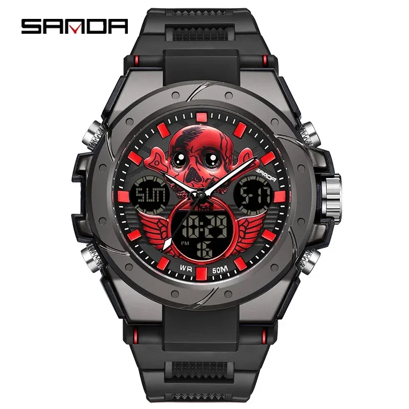 SANDA mens watches Casual Sports Outdoor Military Waterproof Shockproof Automatic Rubber Quartz Clock Shock New luxury watch6087
SANDA mens watches Casual Sports Outdoor Military Waterproof Shockproof Automatic Rubber Quartz Clock Shock New luxury watch6087