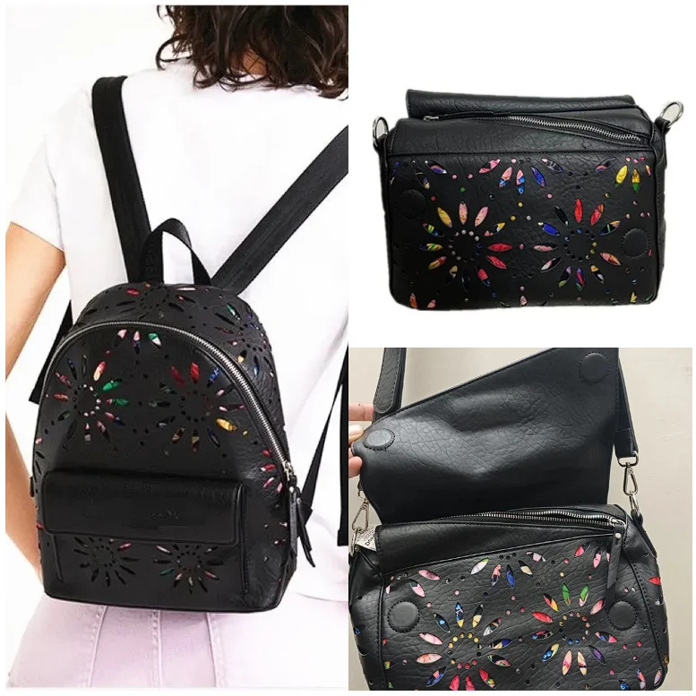 European, American, Spanish original single backpack, light luxury, fashionable hollow flower designer's large capacity backpack
European, American, Spanish original single backpack, light luxury, fashionable hollow flower designer's large capacity backpack