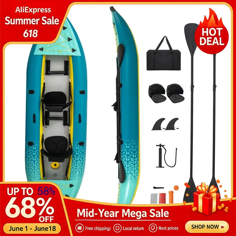 Inflatable Kayak, 2 Person Canoe With 507 Lbs Capacity, DropStitch Floor,All Accessories Amp Carry Bag, 12.5 Ft Large Sit Custom
Inflatable Kayak, 2 Person Canoe With 507 Lbs Capacity, DropStitch Floor,All Accessories Amp Carry Bag, 12.5 Ft Large Sit Custom