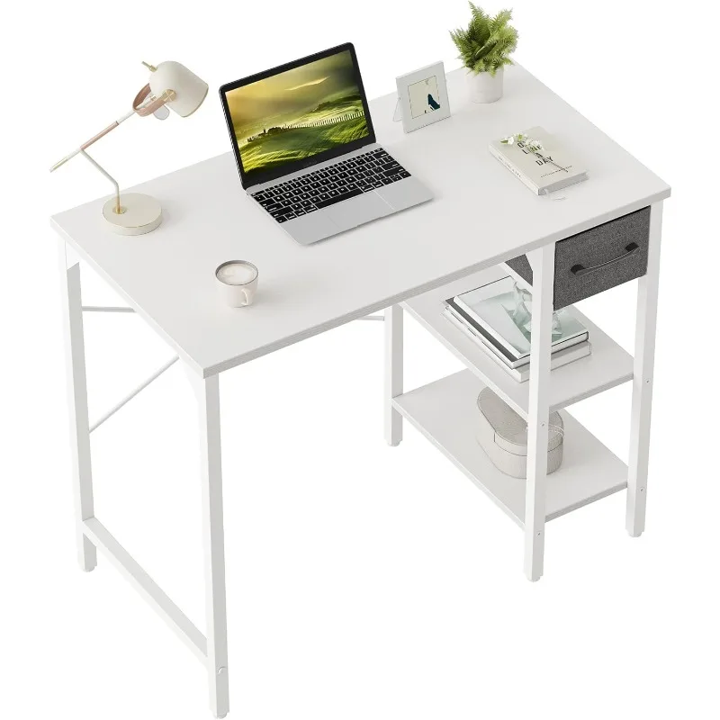 Computer Desk, 35 Inch Small Home Office Desk with Drawer Storage Shelves for Small Space, Writing Study Desk
Computer Desk, 35 Inch Small Home Office Desk with Drawer Storage Shelves for Small Space, Writing Study Desk