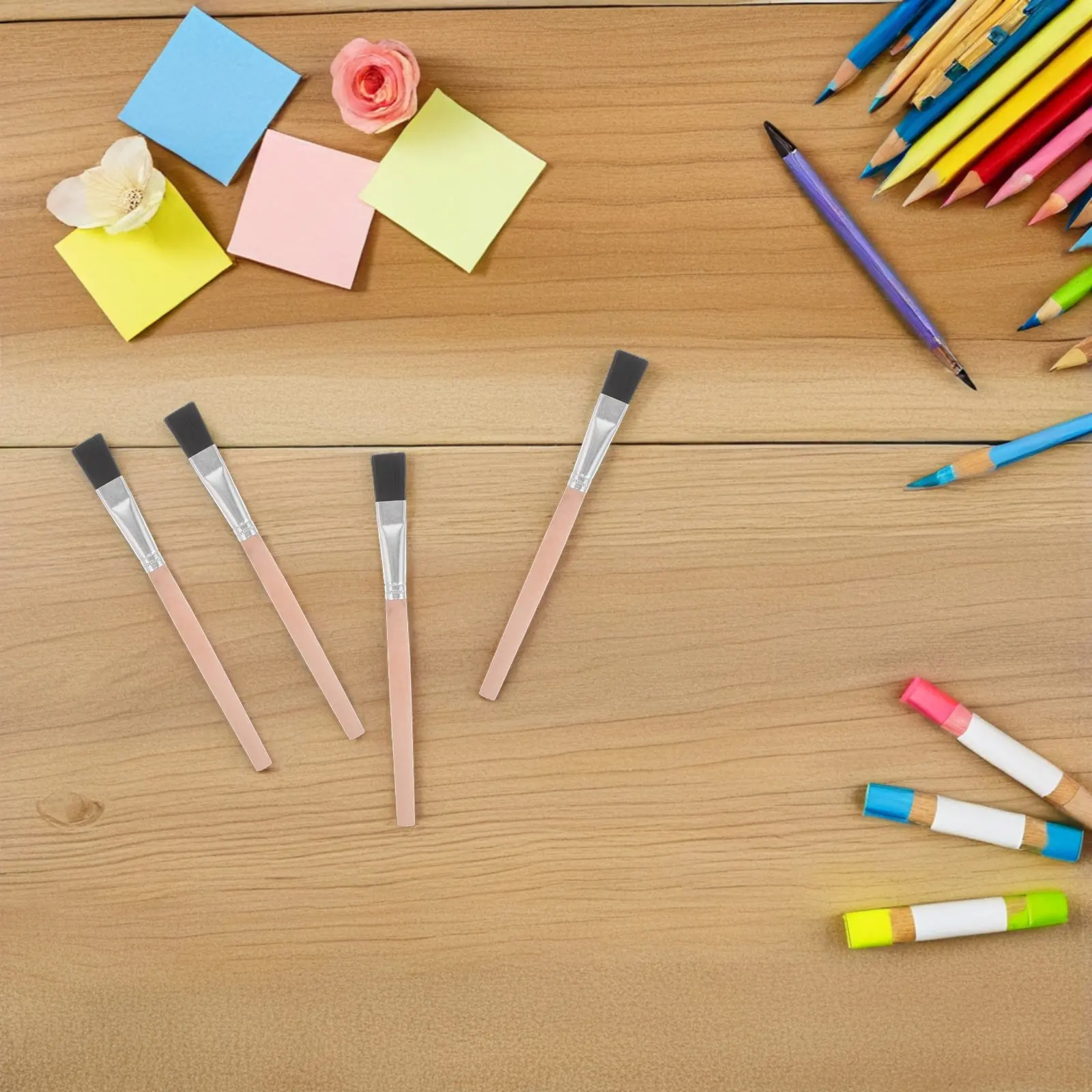 30Pcs Paint Brushes Kids Flat Nylon Brush Short Wood Handle Art Supplies for Oil Gouache Watercolor Painting Flat Paint Brush
30Pcs Paint Brushes Kids Flat Nylon Brush Short Wood Handle Art Supplies for Oil Gouache Watercolor Painting Flat Paint Brush