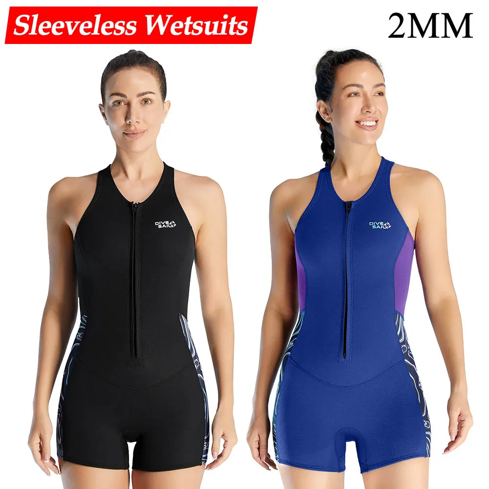 New Sexy 2MM Neoprene Women Wetsuit with Front Zip Sleeveless Wetsuits Sun Protective One-piece Bathing Suit for Water Sport
New Sexy 2MM Neoprene Women Wetsuit with Front Zip Sleeveless Wetsuits Sun Protective One-piece Bathing Suit for Water Sport