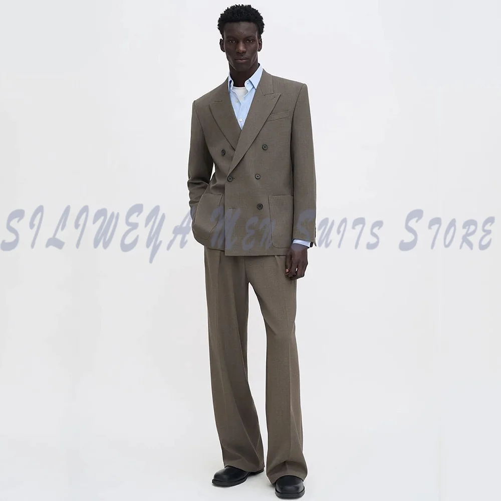 Men's Double Breasted Pants Set Peak Lapel Formal Business Wedding Tuxedos Office Blazer & Trousers Traje De Hombre Elegante
Men's Double Breasted Pants Set Peak Lapel Formal Business Wedding Tuxedos Office Blazer & Trousers Traje De Hombre Elegante