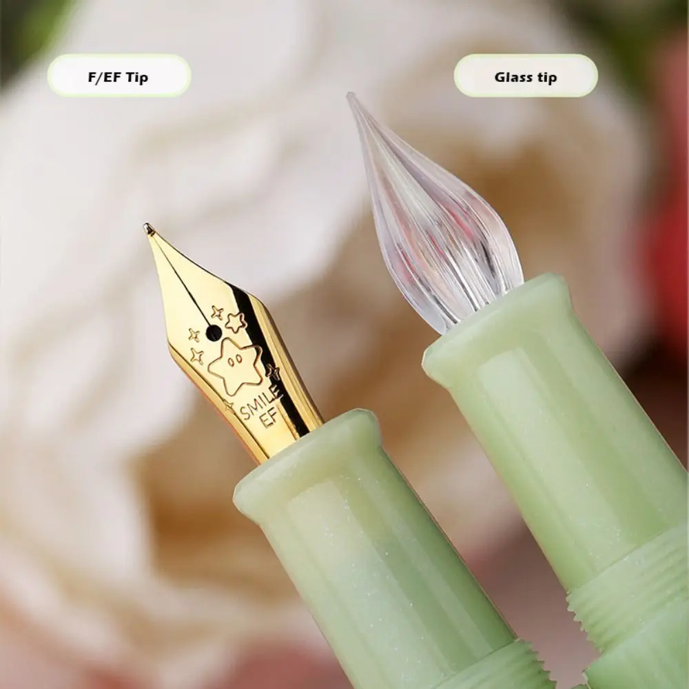 Portable Mini Fountain Pen Candy Color EF/F/Glass Nib Dip Pen Glitter Bling Pocket Pen Students Gift
Portable Mini Fountain Pen Candy Color EF/F/Glass Nib Dip Pen Glitter Bling Pocket Pen Students Gift