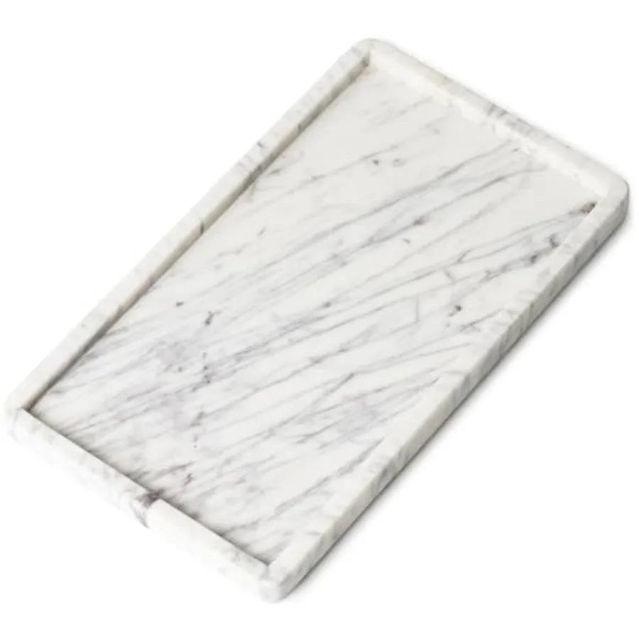 Marble Tray for Bathroom Countertop, Kitchen Counter, or Catchall - 7½" Large Vanity Tray for Skincare or Perfume - Handcrafted
Marble Tray for Bathroom Countertop, Kitchen Counter, or Catchall - 7½" Large Vanity Tray for Skincare or Perfume - Handcrafted