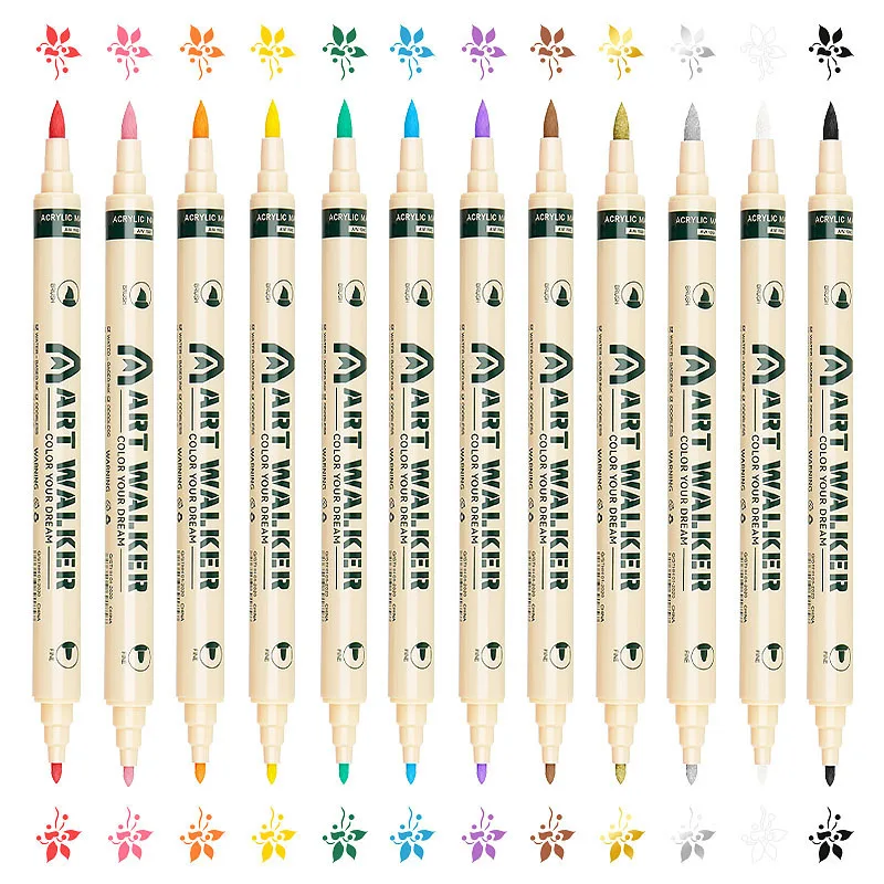 12/24/36 Colors Acrylic Paint Pens Markers Double Tip Paint Markers for Rock Painting Wood Stone Glass DIY Crafts Art Supplies
12/24/36 Colors Acrylic Paint Pens Markers Double Tip Paint Markers for Rock Painting Wood Stone Glass DIY Crafts Art Supplies