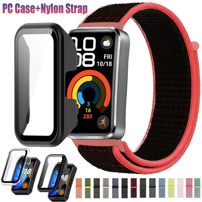 PC Case+Nylon Strap For Huawei Band 10 HD Tempered Glass Protective Shell+Breathable Comfortable Bracelet Huawei Band 9 8 Correa
PC Case+Nylon Strap For Huawei Band 10 HD Tempered Glass Protective Shell+Breathable Comfortable Bracelet Huawei Band 9 8 Correa
