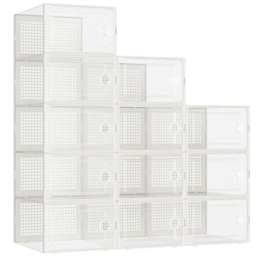 Large Shoe Organizers Storage Boxes for Closet 12 Pack Clear Plastic Stackable Storage Bins with Lids Under Bed Shoe Containers
Large Shoe Organizers Storage Boxes for Closet 12 Pack Clear Plastic Stackable Storage Bins with Lids Under Bed Shoe Containers
