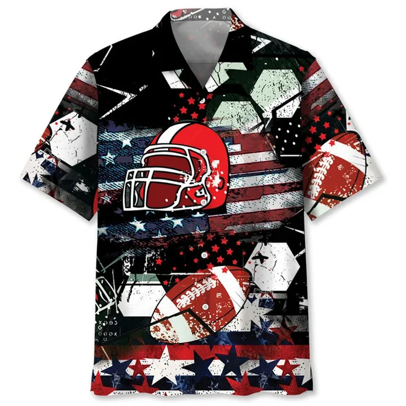 American Football Graphic Hawaiian Shirt Men Fashion 3D Printed Lapel Short Sleeves Outdoor Sports Blouse Summer Button Shirts
American Football Graphic Hawaiian Shirt Men Fashion 3D Printed Lapel Short Sleeves Outdoor Sports Blouse Summer Button Shirts