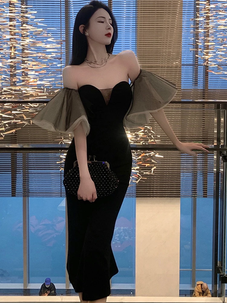 New Summer Fashion Women Evening Dress Chic Mesh Sheer Sexy Chest Wrapping Slim Midi Party Prom Birthday Stretchy Mujer Vestidos
New Summer Fashion Women Evening Dress Chic Mesh Sheer Sexy Chest Wrapping Slim Midi Party Prom Birthday Stretchy Mujer Vestidos